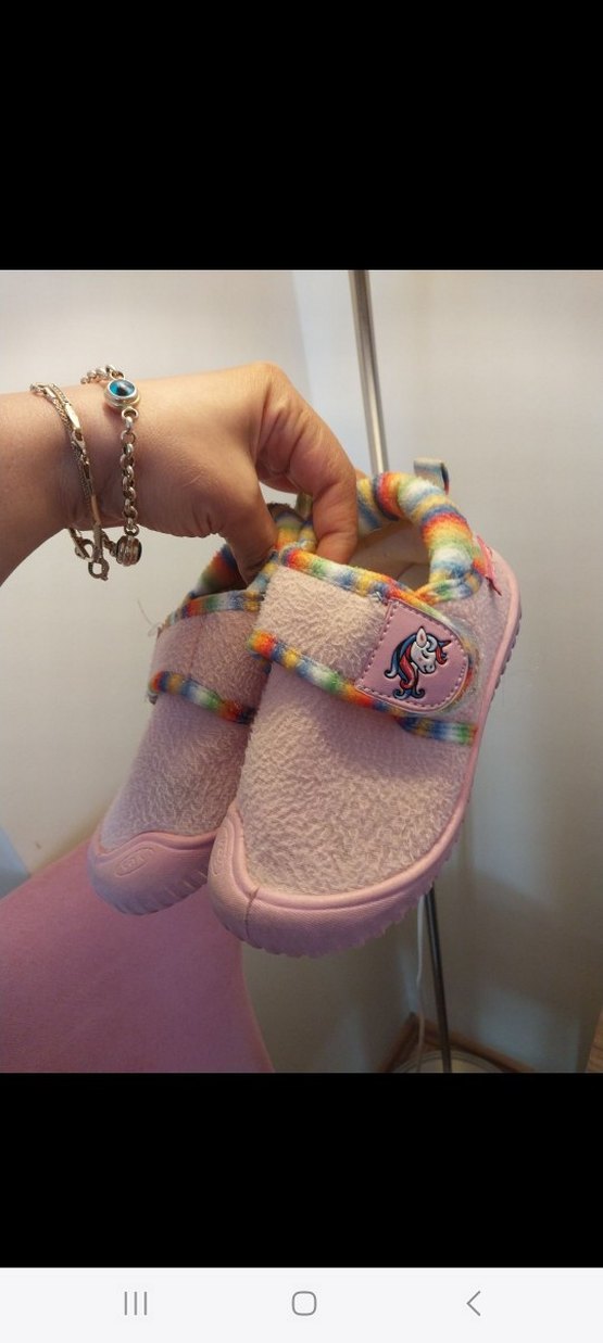 Renkli Desenli Kız Çocuk Ev Terliği - Görsel 2