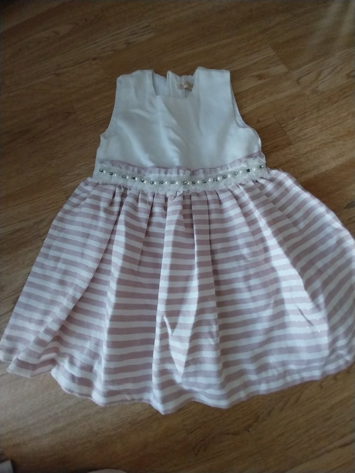 Kız Çocuk Pileli Kolsuz Elbise - Görsel 2