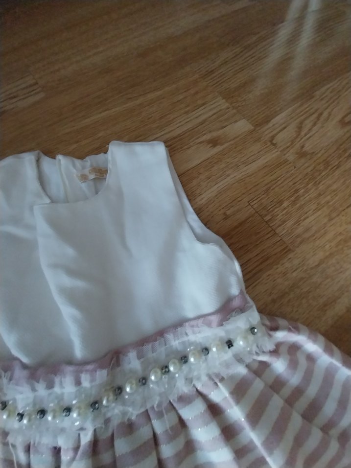 Kız Çocuk Pileli Kolsuz Elbise - Görsel 3