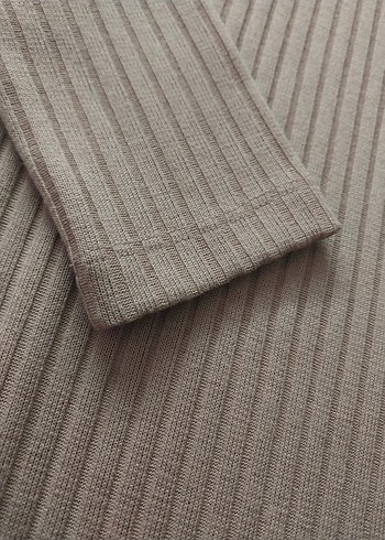 Bej Uzun Kollu Triko Elbise small kislik - Görsel 6