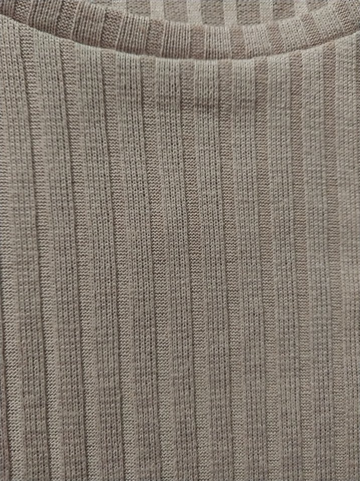 Bej Uzun Kollu Triko Elbise small kislik - Görsel 4