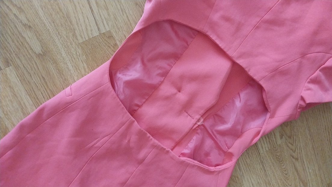 Düğmeli Pembe Midi blazer ceket fusya small sıfır Ürün - Görsel 4