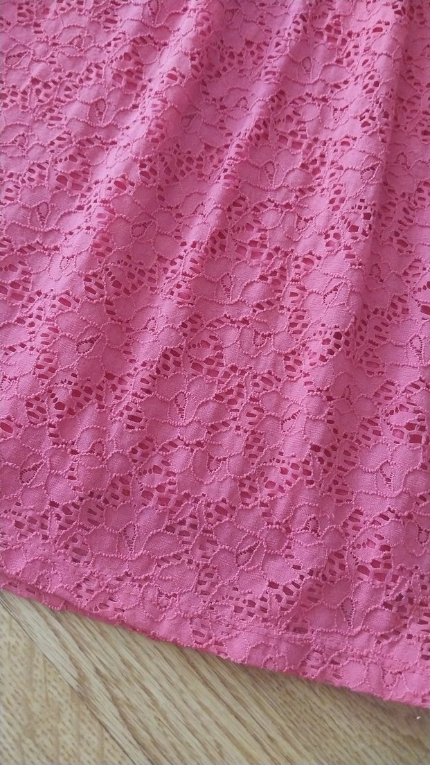 Pembe Dantel Midi Kız Elbisesi V Yakalı large - Görsel 2