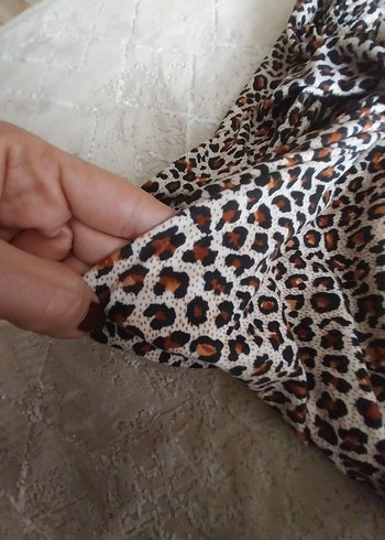 Bohem Tarz Kahverengi Leopar Desenli pijama sıfır paketli ürün - Görsel 5