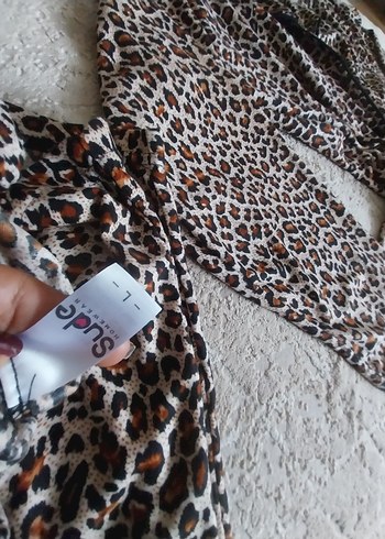 Bohem Tarz Kahverengi Leopar Desenli pijama sıfır paketli ürün - Görsel 4