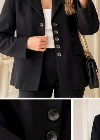 Zara Siyah Uzun Kollu Blazer Ceket Small