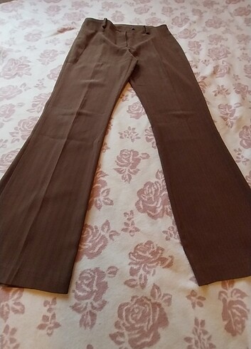 38 Beden 2 adet kumas pantolon lacivert,taba renk