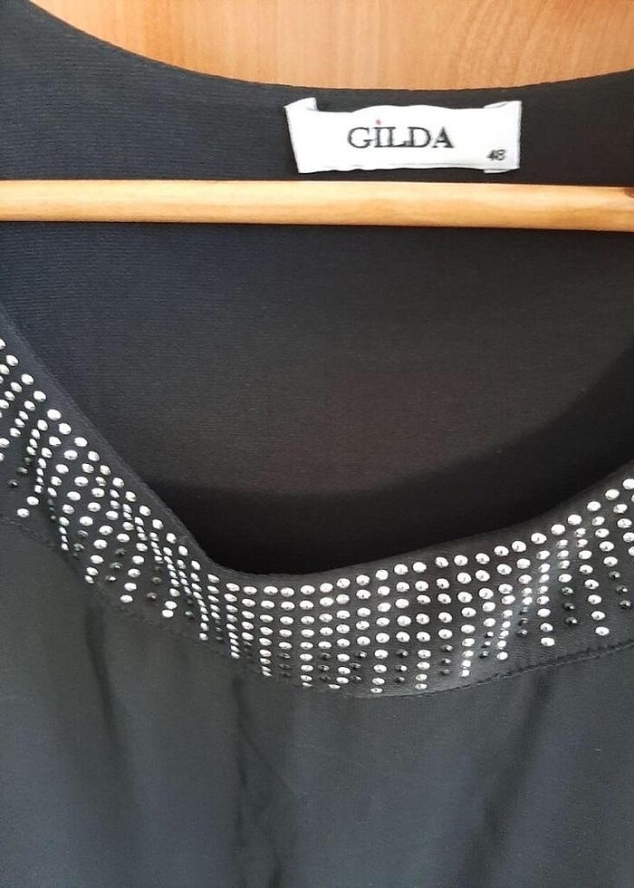 Abiye  Şifon siyah - Görsel 2