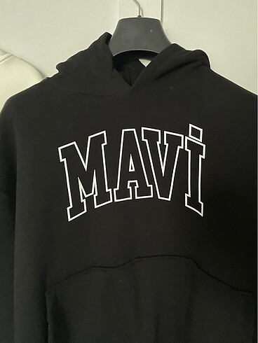 xl Beden Mavi baskılı unisex sweatshirt