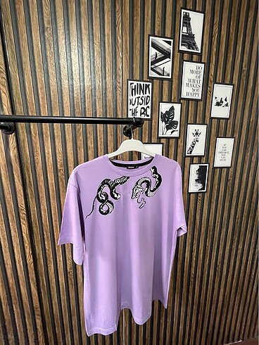 s Beden çeşitli Renk Unisex yılan desenli oversize tişört