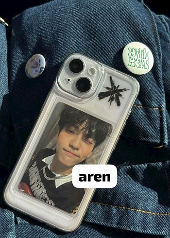 Düğmeli Gri Rock Punk Telefon Kılıfı