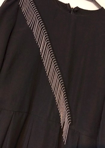 Siyah Dantel Detaylı Uzun
şifon abiye - Görsel 4