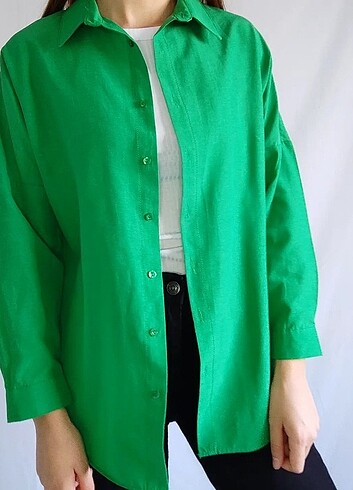 Oversize yeşil gömlek 