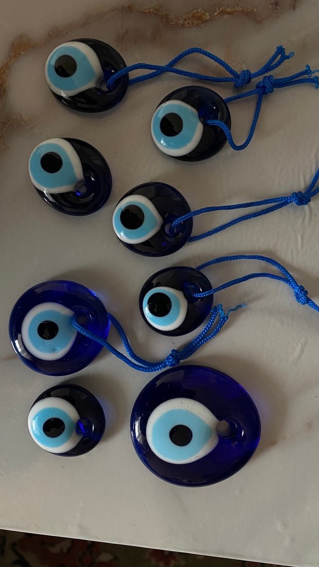 Mavi Boncuklu Cam Nazar Boncuğu - Görsel 2