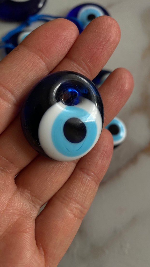 Mavi Boncuklu Cam Nazar Boncuğu - Görsel 3