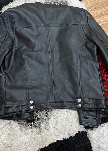 Siyah Deri Ceket Kadın - Görsel 2