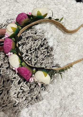 Çiçekli Saç Aksesuar Bandı - Görsel 2