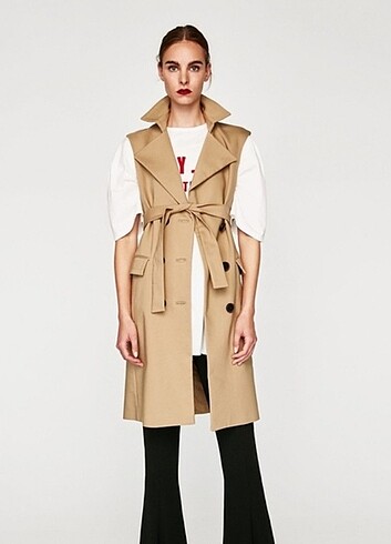 zara camel trençkot / yelek