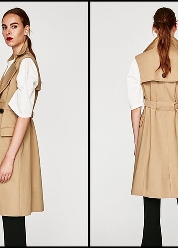 s Beden camel Renk zara camel trençkot / yelek