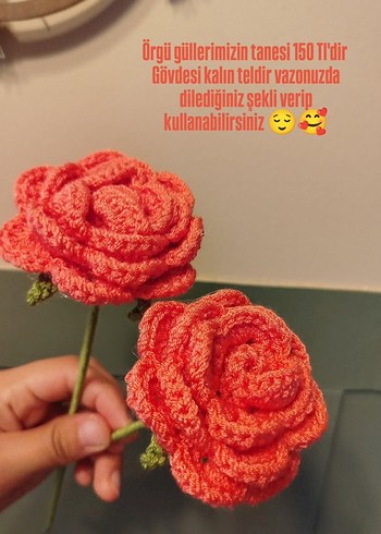 Kalın Telli Örgü Gül
