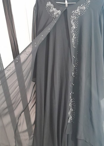 Siyah Nakışlı Uzun Kollu Gotik Elbise - Görsel 5