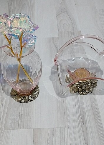  Beden pembe Renk Murano şekerlik sunumluk ve vazo????
