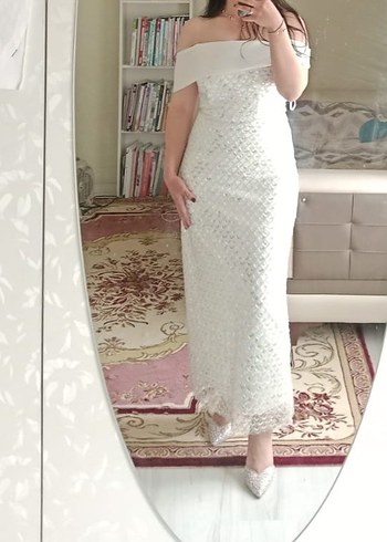 Madonna Yaka Kadın Nikah Söz Nişan Abiye Elbise