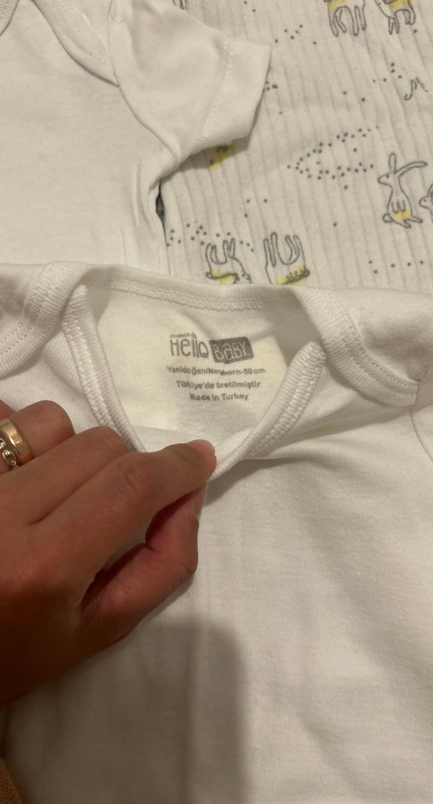 Bebek Uzun Kollu Beyaz Body 3'lü Set - Görsel 2