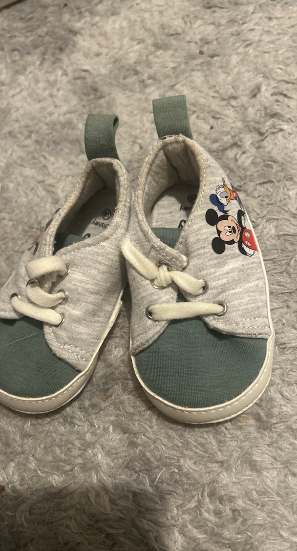 Mickey Baskılı Gri Erkek Bebek İlk Adım Ayakkabısı - Görsel 2