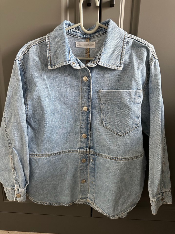 Düğmeli Beyaz kız çocuk Gömlek - Görsel 4