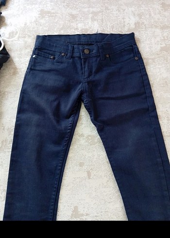 Lacivert Kadın Normal Boy Denim Pantolon - Görsel 2