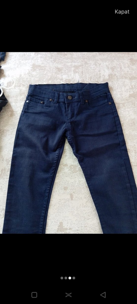 Lacivert Kadın Normal Boy Denim Pantolon - Görsel 2