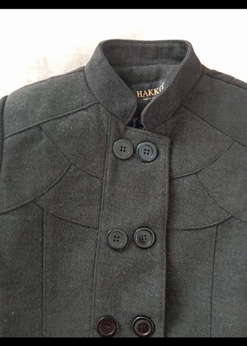 Düğmeli füme Kadın Kaban - Görsel 5