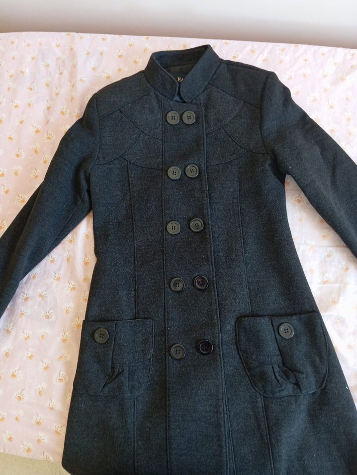 Düğmeli füme Kadın Kaban - Görsel 4