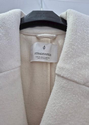 Beyaz Kuşaklı Uzun Kadın Kaban - Görsel 2