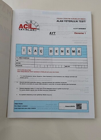  Ayt Matematik Denemeleri , Matematiğin İlacı