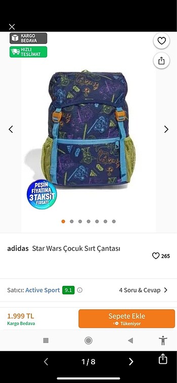 Adidas star wars çanta