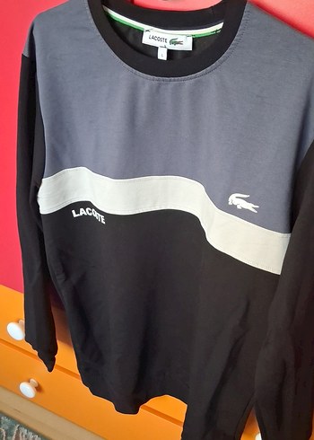 Lacoste Erkek Gri Siyah Sweatshirt - Görsel 2