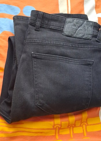 Erkek Siyah Bol Kesim Denim Pantolon - Görsel 2