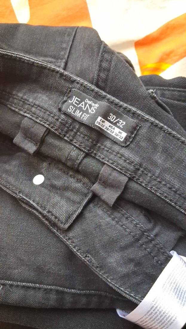 Erkek Siyah Bol Kesim Denim Pantolon - Görsel 4