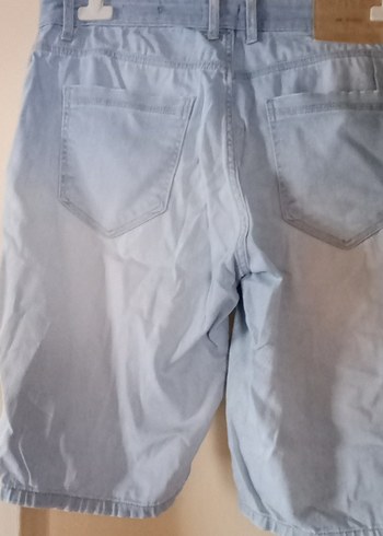 Düğmeli Mavi Erkek Kot Şort - Görsel 4