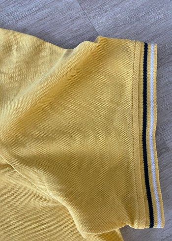 Sarı Kısa Kollu Polo Tişört - Görsel 4