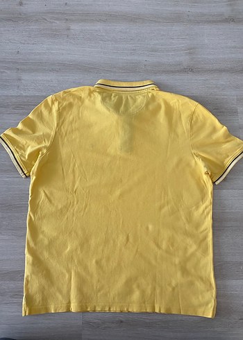 Sarı Kısa Kollu Polo Tişört - Görsel 5