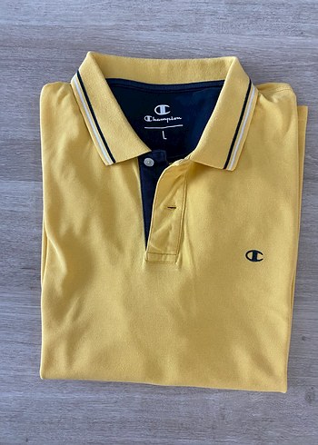 Sarı Kısa Kollu Polo Tişört - Görsel 6