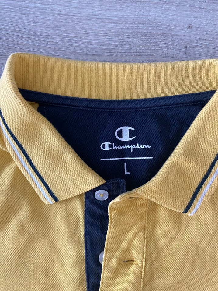 Sarı Kısa Kollu Polo Tişört - Görsel 2