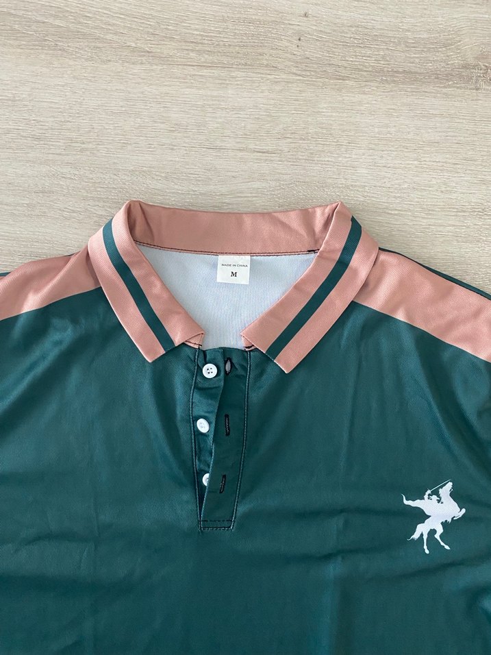 Düğmeli Koyu Yeşil Erkek Polo Tişört - Görsel 2