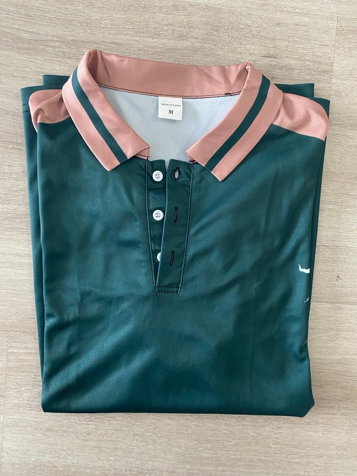 Düğmeli Koyu Yeşil Erkek Polo Tişört - Görsel 3