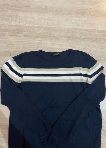 Kadın Lacivert Pamuklu Triko Kazak - Görsel 3