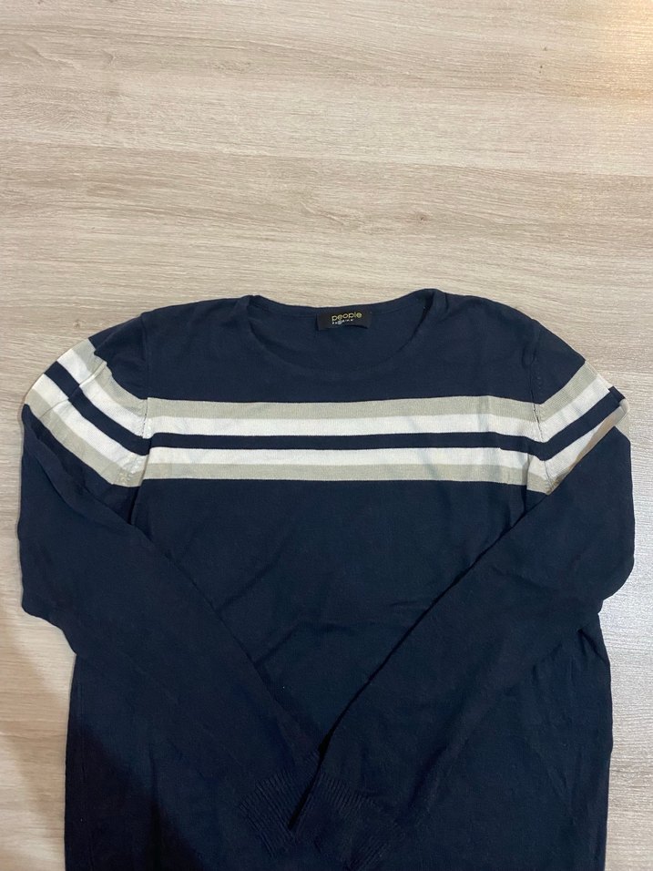 Kadın Lacivert Pamuklu Triko Kazak - Görsel 3