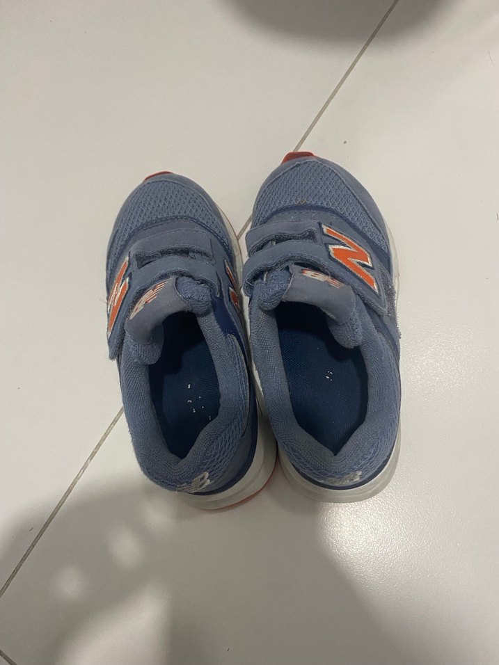 Mavi Gri Erkek Çocuk Spor Ayakkabı Velcro - Görsel 3